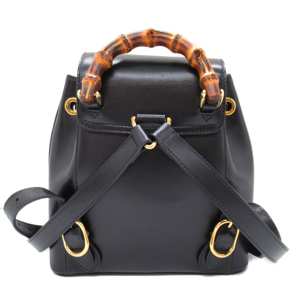 Gucci Bamboo Backpack Rucksack Backpack Leather B… - image 2